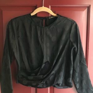 Zara Basics Black Blouse
